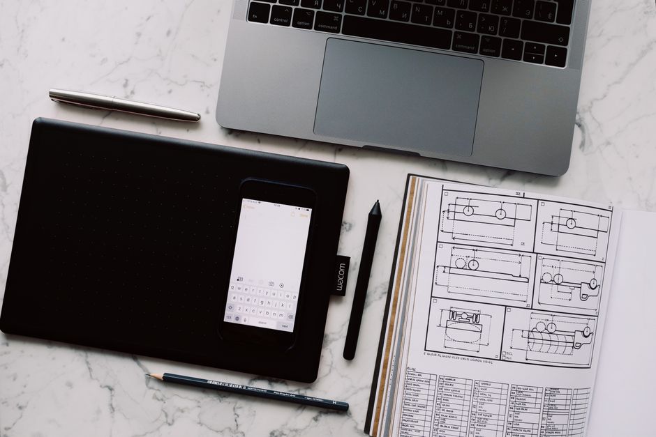 Abstrakte Illustration für UX UI Design